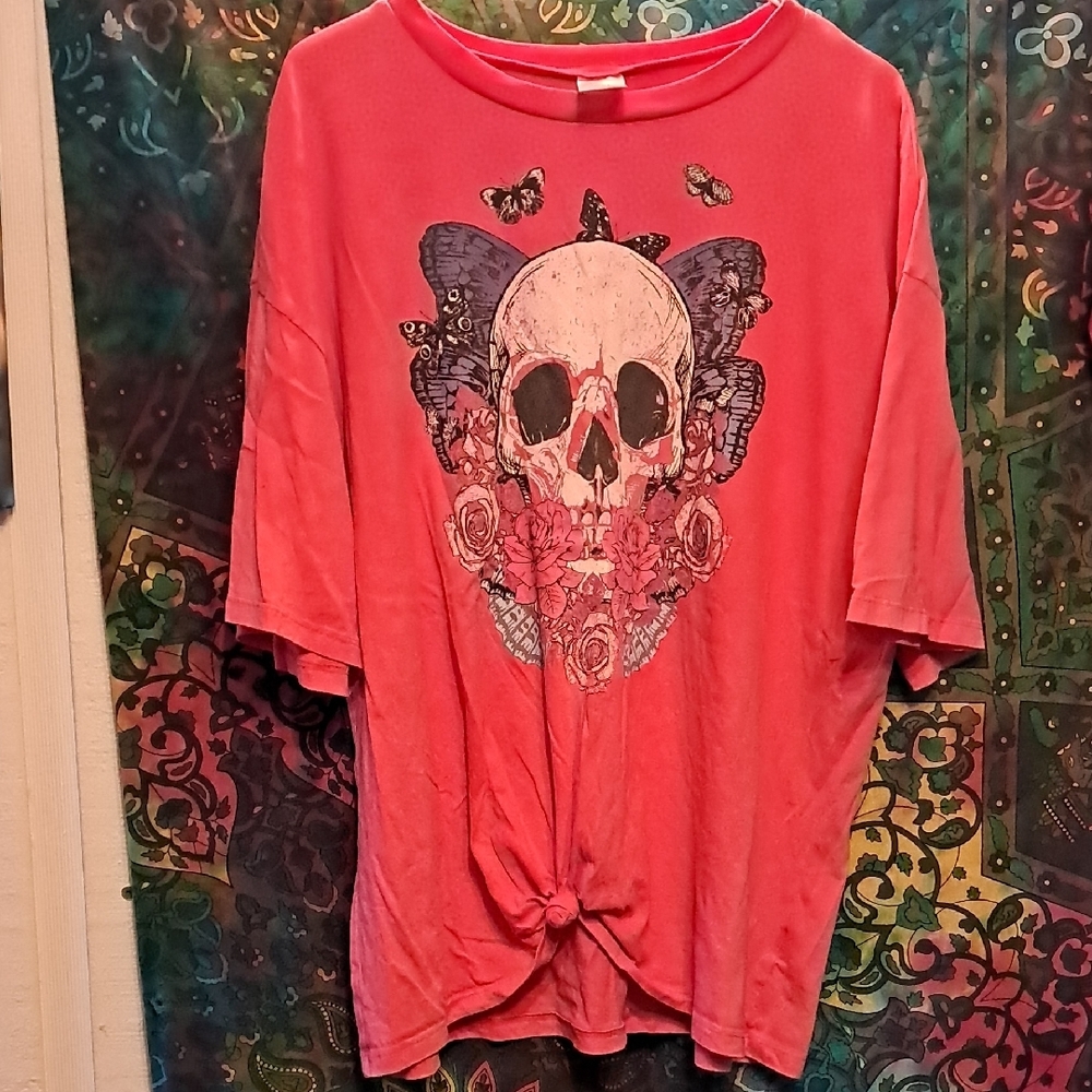 No Boundaries Pink Ribbed T-Shirt